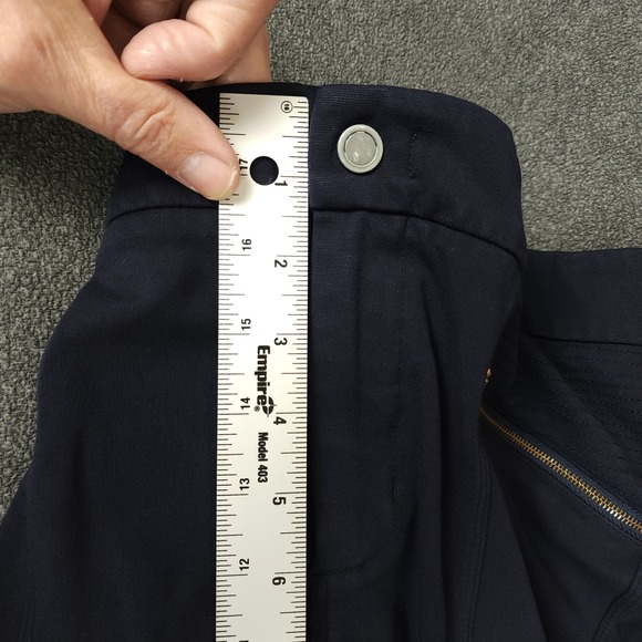 Athleta Navy Blue Zip Pocket Performance Pants Women's Size 8 Moto Style - Picture 7 of 12